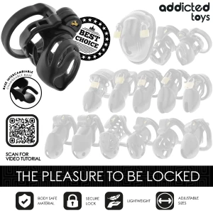 ADDICTED TOYS LOCKED - GAIOLA PARA PÃNIS COM TRAVA ETERNA 9 CM